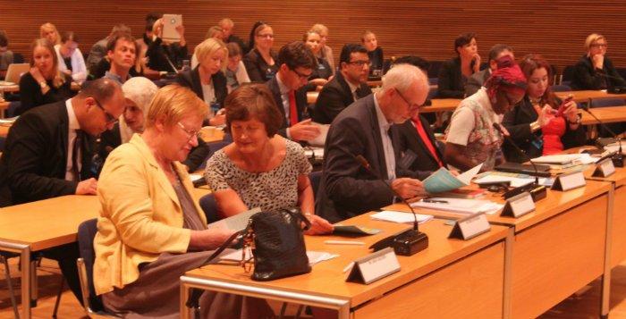 President Tarja Halonen and Demo Finland's Honorary Chairperson Mirja Ryynänen were present at the seminar